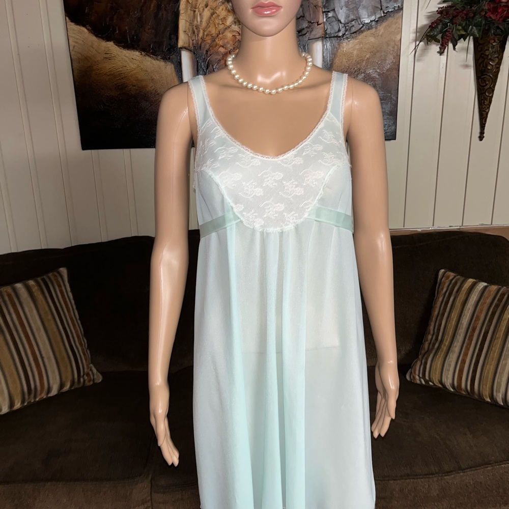 Vassarette Hollywood by Munsingwear ~ Small ~ Blue ~ Sexy Babydoll Lingerie - Picture 8 of 15
